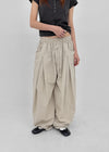 (UNISEX) Eiko Pintuck Wide Elastic Waist Pants