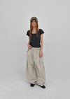 (UNISEX) Eiko Pintuck Wide Elastic Waist Pants