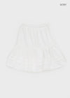 Concoa Banding Flare Midi Skirt
