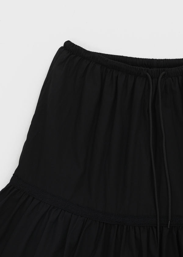 Concoa Banding Flare Midi Skirt