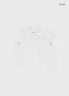 Pohens Button Collar Short Sleeve Jacket