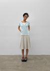 Yantise Cotton Banding Midi Skirt