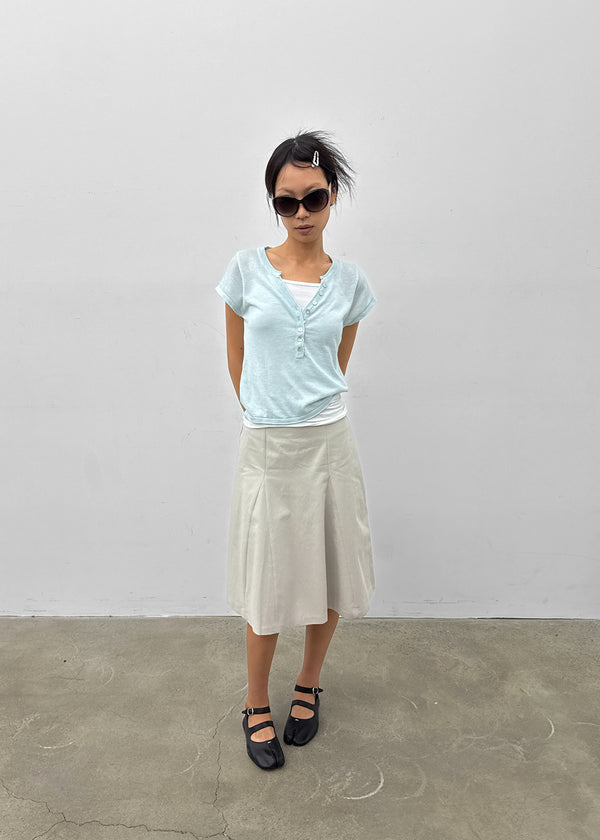 Yantise Cotton Banding Midi Skirt