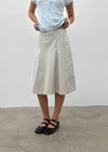 Yantise Cotton Banding Midi Skirt