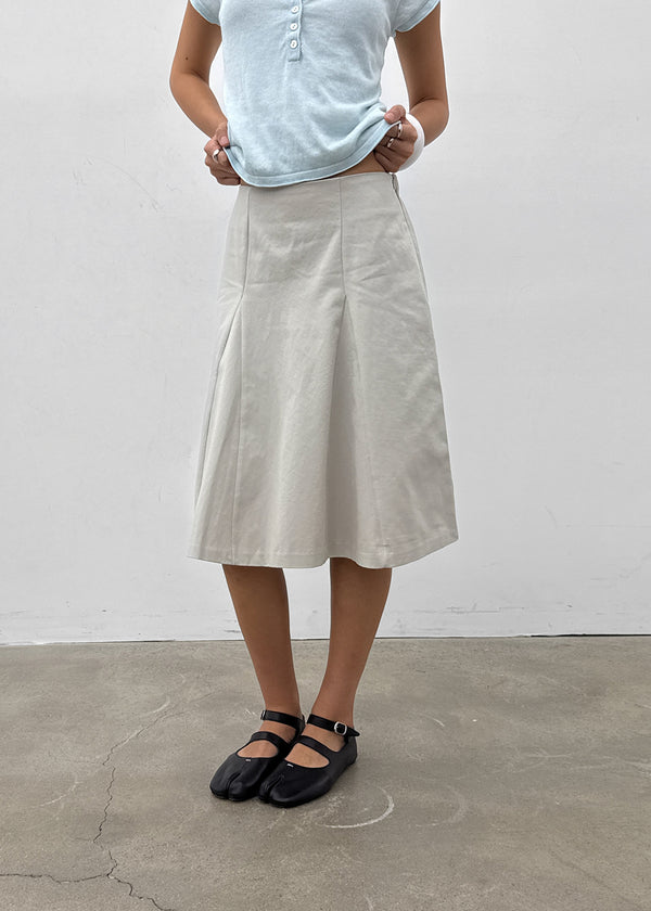 Yantise Cotton Banding Midi Skirt