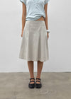 Yantise Cotton Banding Midi Skirt