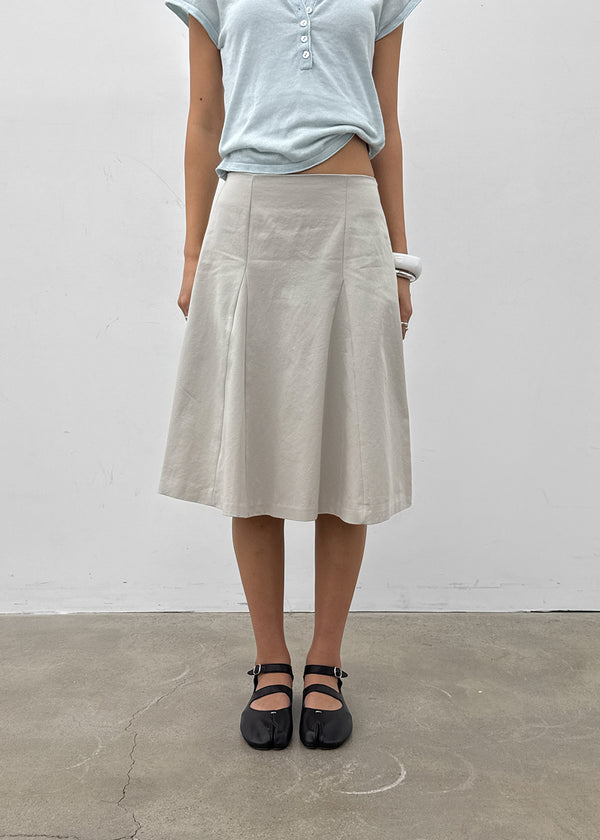 Yantise Cotton Banding Midi Skirt