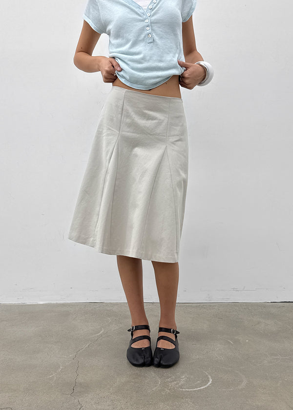 Yantise Cotton Banding Midi Skirt