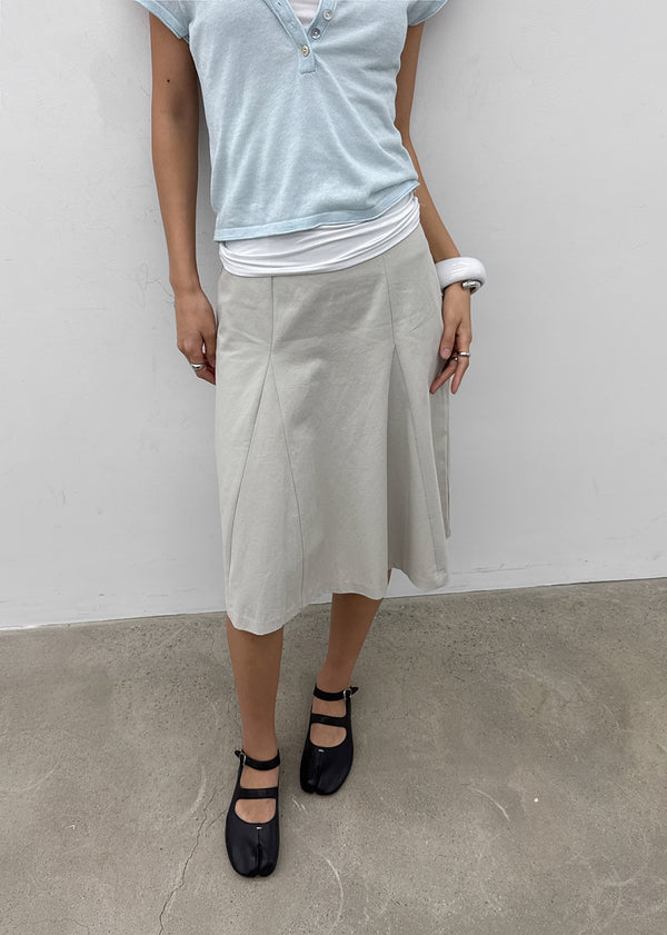 Yantise Cotton Banding Midi Skirt
