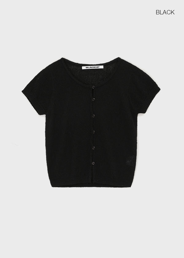 [MADE] Tomiel Boucle Short-Sleeve Knit Cardigan