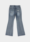 Caliac Washed Damaged Bootcut Denim Pants