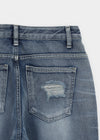 Caliac Washed Damaged Bootcut Denim Pants