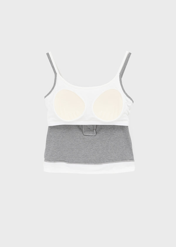 Flobin Button Layered Sleeveless (Built-in Cap)