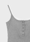 Flobin Button Layered Sleeveless (Built-in Cap)