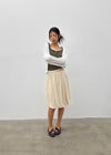 Territ Balloon Banding Midi Skirt
