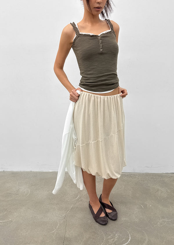 Territ Balloon Banding Midi Skirt