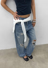 Trikin Damage Wide Denim Pants