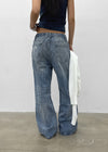 Trikin Damage Wide Denim Pants
