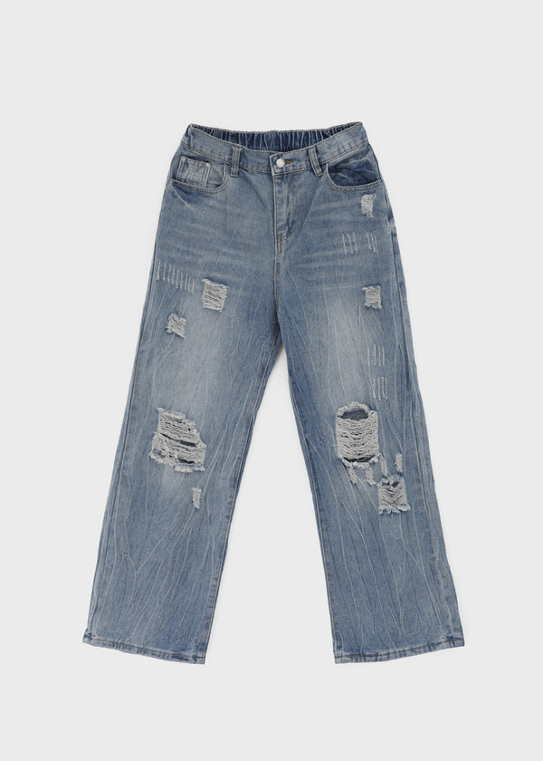 Trikin Damage Wide Denim Pants