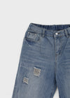 Trikin Damage Wide Denim Pants