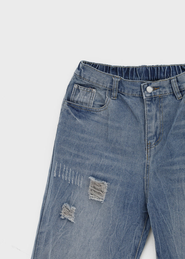 Trikin Damage Wide Denim Pants