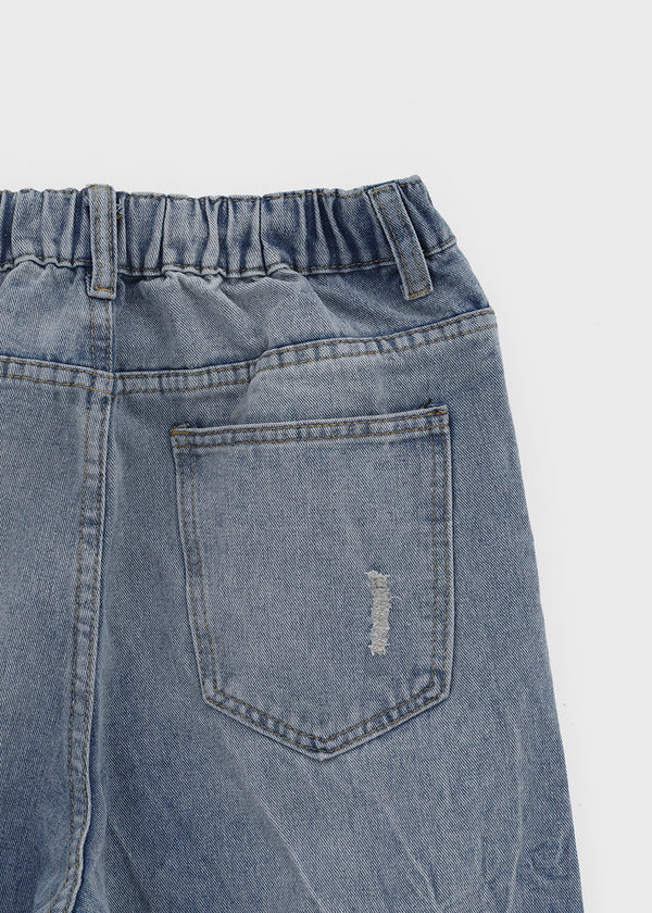 Trikin Damage Wide Denim Pants