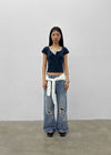 [MADE] Pieta Halter Layered Short-Sleeve Tee (Modal 38%)