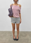 Ron Bean Low-waist Cutting Banding Shorts