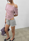 Ron Bean Low-waist Cutting Banding Shorts