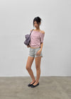 Ron Bean Low-waist Cutting Banding Shorts