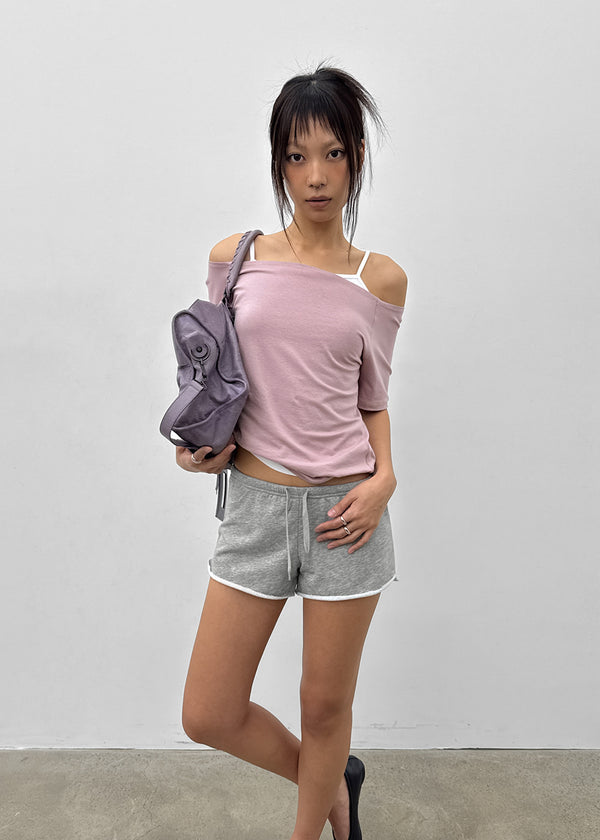 [MADE] Selni Off-Shoulder Short-Sleeve Tee (Set Available)