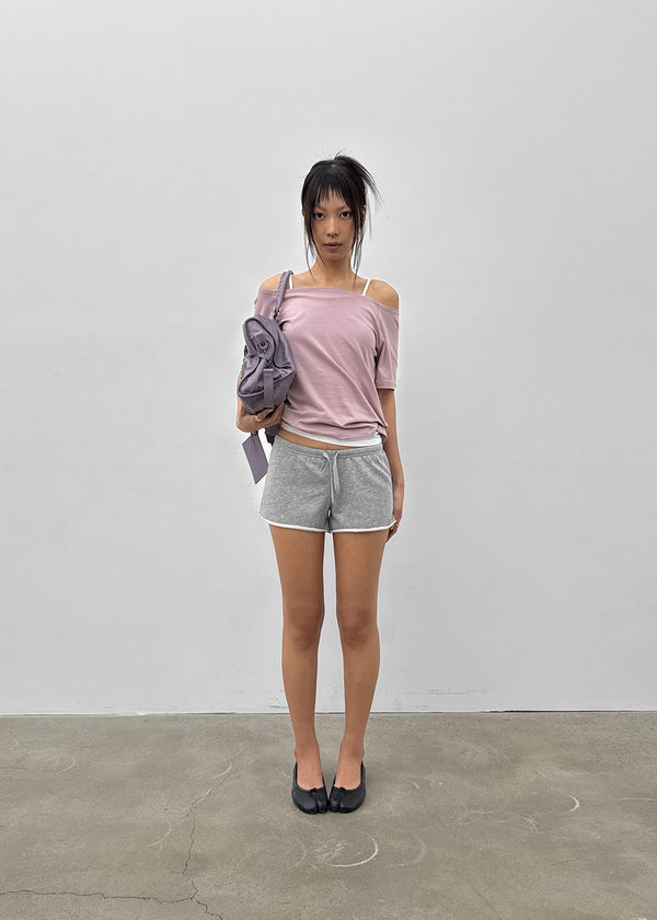 [MADE] Selni Off-Shoulder Short-Sleeve Tee (Set Available)
