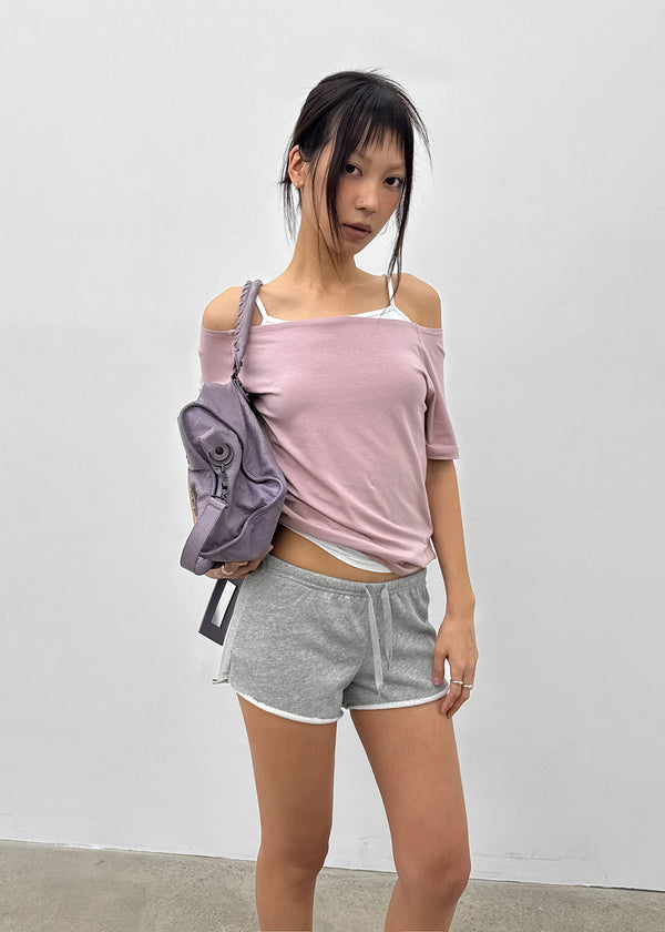 [MADE] Selni Off-Shoulder Short-Sleeve Tee (Set Available)
