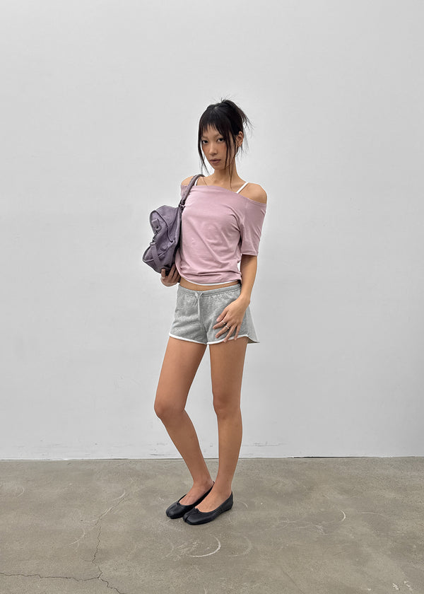 [MADE] Selni Off-Shoulder Short-Sleeve Tee (Set Available)
