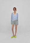 Jenishu Deep V-neck Long Sleeve Knit