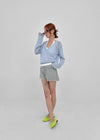 Jenishu Deep V-neck Long Sleeve Knit