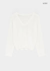 Jenishu Deep V-neck Long Sleeve Knit
