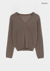 Jenishu Deep V-neck Long Sleeve Knit