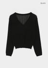 Jenishu Deep V-neck Long Sleeve Knit