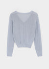 Jenishu Deep V-neck Long Sleeve Knit