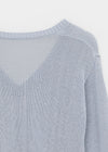 Jenishu Deep V-neck Long Sleeve Knit