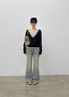 [MADE] Cameli Low-Waist Bootcut Denim Pants