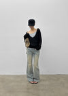[MADE] Cameli Low-Waist Bootcut Denim Pants