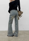 [MADE] Cameli Low-Waist Bootcut Denim Pants