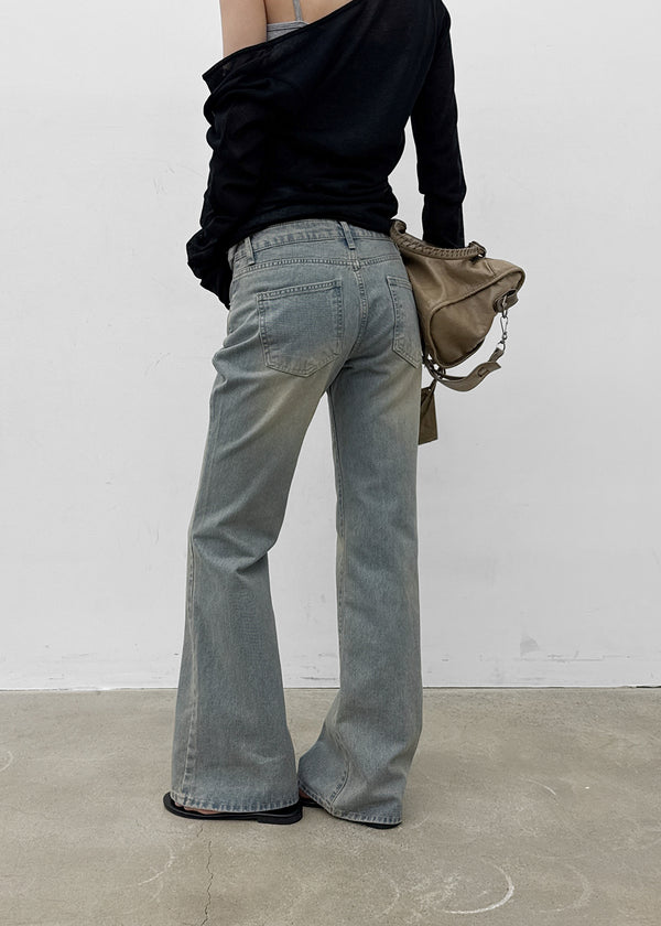 [MADE] Cameli Low-Waist Bootcut Denim Pants