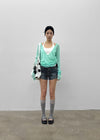 Zeu Back Pocket Denim Shorts (Belt Set)