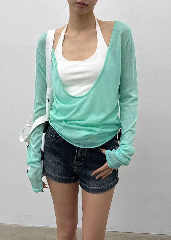 [MADE] Robty Deep V-Neck Summer Knit