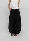 Shankum Back-point Wide Cotton Pants