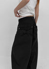 Shankum Back-point Wide Cotton Pants