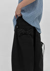 Shankum Back-point Wide Cotton Pants